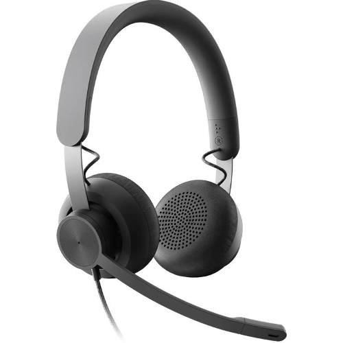 Гарнитура Logitech Zone Wired UC графит, проводная, USB-C, сертификация Microsoft Teams