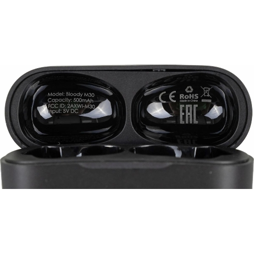 Наушники TWS A4Tech Bloody M30 черный, внутриканальные, Bluetooth