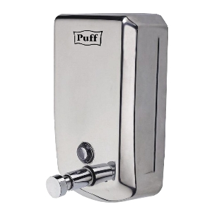 Дозатор для жидкого мыла из нерж. стали Puff-8708, хром, 800 мл, с ключом, 19х12х12 см