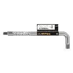 Вороток Г-образный Denzel 250x50 мм, квадрат 1/2", CrV, матовый хром