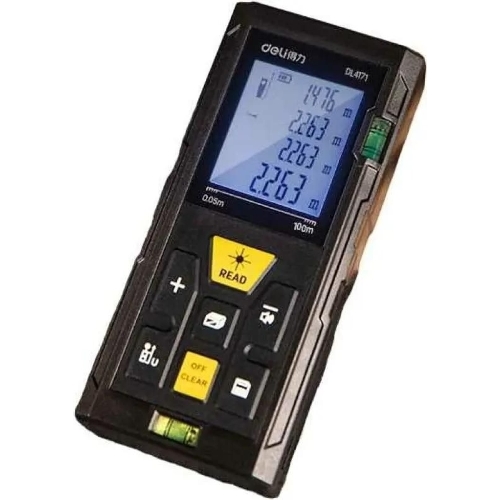 Лазерный дальномер Deli DL4171 (Диапазон измерения 0,05~100м, точность измерения: ±3мм)