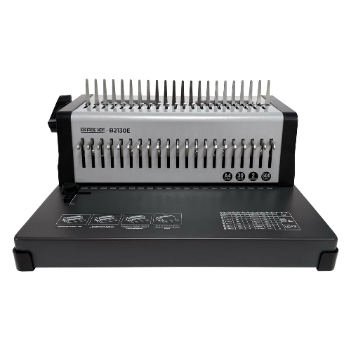 Переплетчик Office Kit B2130E A4/перф.35л.сшив/макс.500л./пластик.пруж. (6-51мм)/электр.