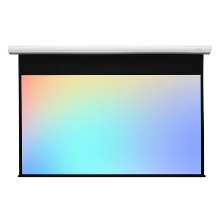 Экран с электроприводом Lumien Master Control 197х280 см (раб. область 153х272см) (122") High Contrast черная кайма сверху 40 см 16:9