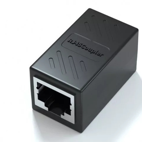 Модуль RJ-45 (F) <->RJ-45(F),FTP, проходной, ABS пластик, черный, cat.5e VCOM CT251S