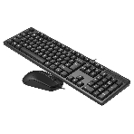 Комплект клавиатура+мышь A4Tech KK-3330 проводной, USB, 1200 DPI, чёрный