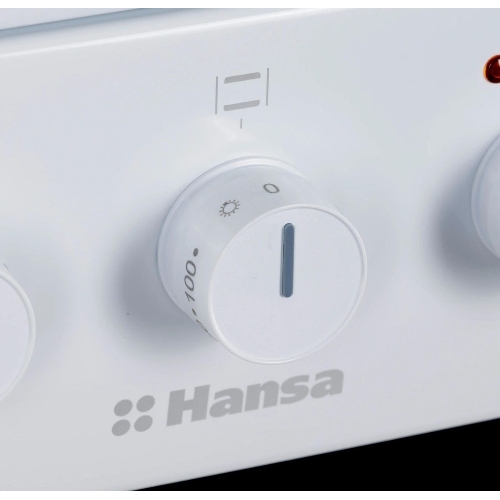 Плита электрическая Hansa FCEW53000 белый, конфорок 4 шт, духовка 68 л, 50 см x 85 см x 60 см
