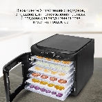 Сушка для фруктов и овощей Hyundai HYFD-P1203 12под. 500 Вт, черный