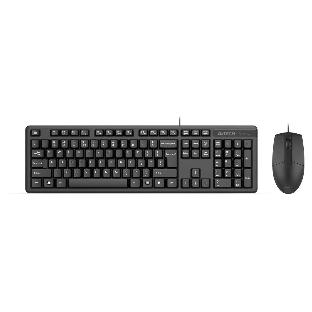 Комплект клавиатура+мышь A4Tech KK-3330 проводной, USB, 1200 DPI, чёрный