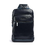 Рюкзак слинг мужской Piquadro Blue Square CA6589B2/BLU2, кожа, темно-синий