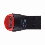 Кард-ридер Rexant 18-4110/черный-красный/SD/microSD/microSDHC/USB 2.0/пластик