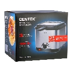 Фритюрница Centek CT-1430 900 Вт объем 1,5лЧаша - антипригарная, стальной корпус, окно
