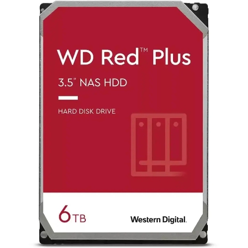 Жесткий диск HDD Western 6TB 5400RPM SATA-III 3.5" Digital Red Plus 128MB NAS Edition