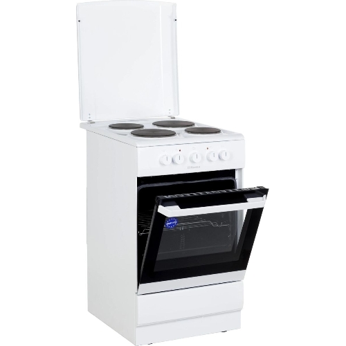 Плита электрическая Hansa FCEW53000 белый, конфорок 4 шт, духовка 68 л, 50 см x 85 см x 60 см