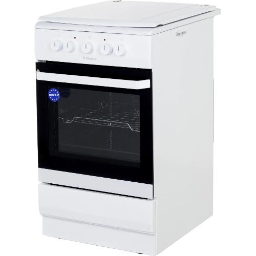 Плита электрическая Hansa FCEW53000 белый, конфорок 4 шт, духовка 68 л, 50 см x 85 см x 60 см