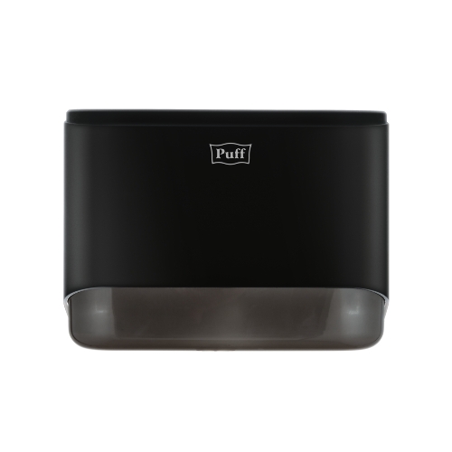 Диспенсер бумажных полотенец Puff-5140Bl черный, с замком, ABS-пластик