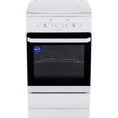 Плита электрическая Hansa FCEW53000 белый, конфорок 4 шт, духовка 68 л, 50 см x 85 см x 60 см