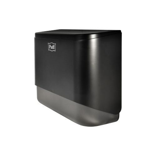 Диспенсер бумажных полотенец Puff-5140Bl черный, с замком, ABS-пластик