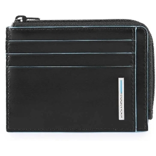 Чехол для кредитных карт Piquadro Blue Square PP4822B2R/N, натур.кожа, черный