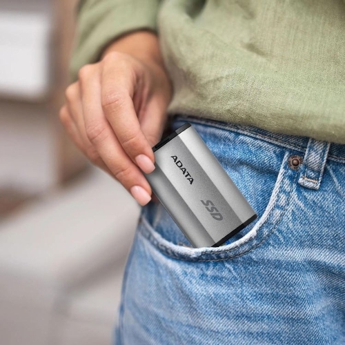 Внешний SSD ADATA SD810, 2TB, USB 3.2 Gen 2x2 Type-C, R/W 2000/2000, серебристый