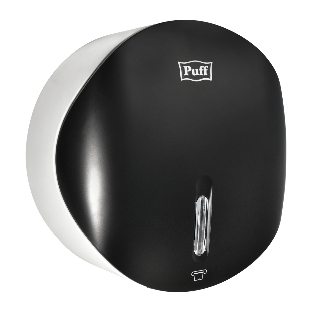 Диспенсер туалетной бумаги Рuff-7145Bl черный, с замком, ABS-пластик