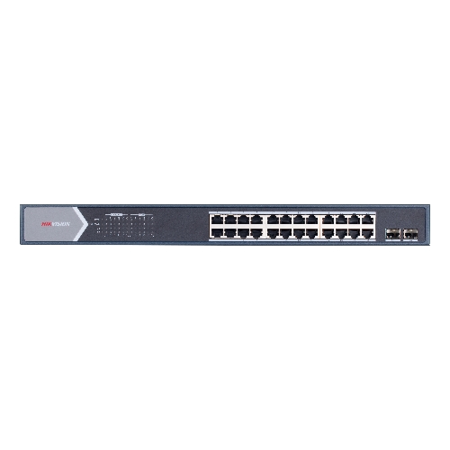 Коммутатор Hikvision DS-3E0526P-E/M, 24×1 Гбит/с PoE+ + 2×1 Гбит/с SFP, неуправляемый