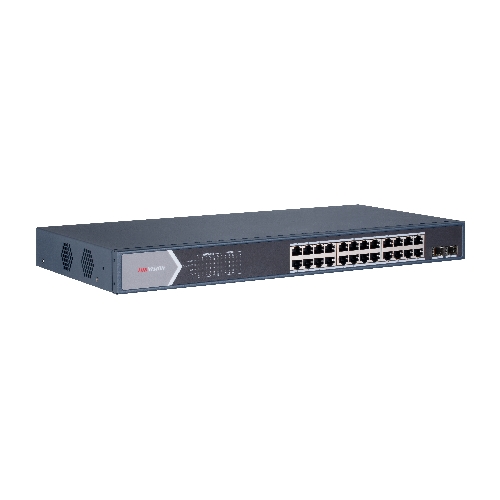 Коммутатор Hikvision DS-3E0526P-E/M, 24×1 Гбит/с PoE+ + 2×1 Гбит/с SFP, неуправляемый