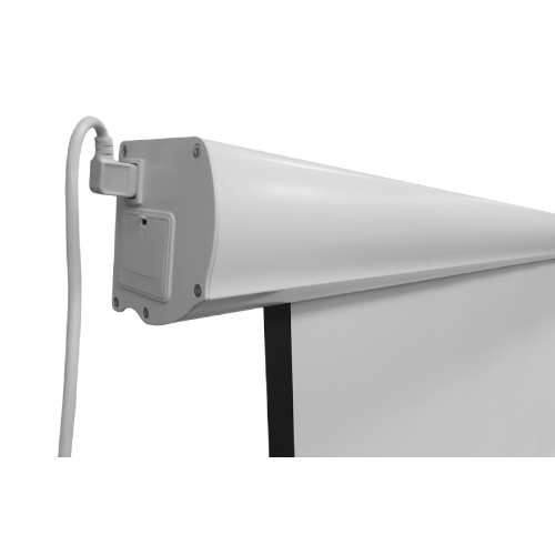 Экран с электроприводом Lumien Master Business Control 297х455 см, (раб.область 267х426 см) (198") Matte White, черная кайма по периметру, верх.кайма 10 см, цвет корпуса белый 16:10. В комплекте триггер., RS232, IR, RF управл.