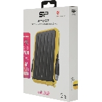 Внешний HDD 2.5" 2.0Tb Silicon Power Armor A66 SP020TbPHD66SS3Y черно-желтый (USB3.2, прорезиненный, противоударный MIL-STD-810G, пыле-влагозащищенный IPX4)