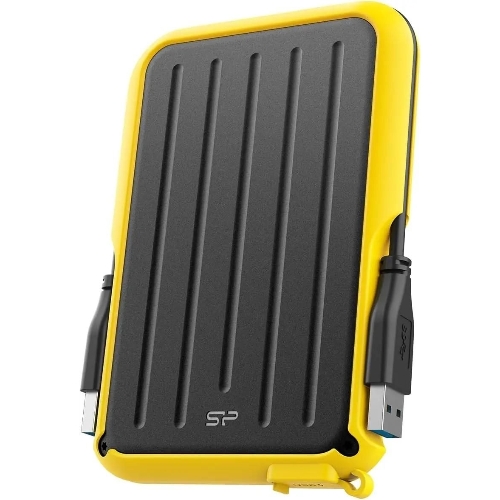 Внешний HDD 2.5" 2.0Tb Silicon Power Armor A66 SP020TbPHD66SS3Y черно-желтый (USB3.2, прорезиненный, противоударный MIL-STD-810G, пыле-влагозащищенный IPX4)