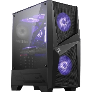 Компьютерный корпус MSI MAG FORGE 100M/mid-tower, ATX, tempered glass side panel/2x RGb 120мм & 1x 120мм fans inc./MAG FORGE 100M