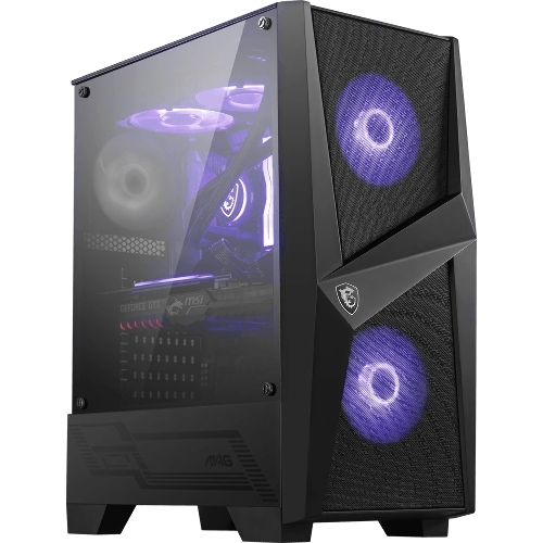 Компьютерный корпус MSI MAG FORGE 100M/mid-tower, ATX, tempered glass side panel/2x RGb 120мм & 1x 120мм fans inc./MAG FORGE 100M