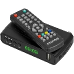 Приставка для цифрового ТВ Hyundai H-DVB520 черный + WiFi-адаптер, DVB-T2, DVB-T, DVB-C, HDMI, USB 2.0 х2