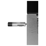 Кард-ридер Digma CR-СU2520-G/серый/SD/TF/micro-SD/micro-SDXC/miсro-SDHC/USB 2.0/Type-C/алюминий