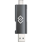 Кард-ридер Digma CR-СU2520-G/серый/SD/TF/micro-SD/micro-SDXC/miсro-SDHC/USB 2.0/Type-C/алюминий