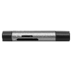 Кард-ридер Digma CR-СU2520-G/серый/SD/TF/micro-SD/micro-SDXC/miсro-SDHC/USB 2.0/Type-C/алюминий