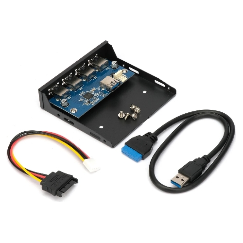 Планка USB 3.0 на переднюю панель 3.5" Gembird FP3.5-USB3-4A, USB, 4xUSB-A 3.0