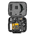 Лазерный уровень мультипризменный Denzel DLV 360-4T, 30 м, зеленый луч, Li-Ion 2,4 Aч, штатив