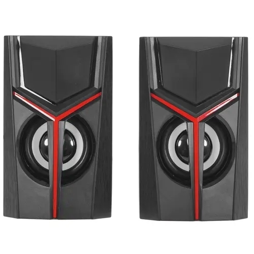 Акустическая система 2.0 Qumo TRON AS007, 10 ВТ, объемное звучание, RGb подсветка, USB/Jack 3,5мм