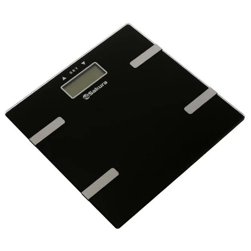 Весы напольные Sakura SA-5073BK 180кг элек черн доп функц