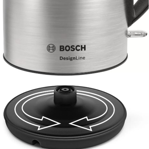 Чайник электрический Bosch TWK3P420 1.7 л, 2400 Вт, черный (корпус: нержавеющая сталь)