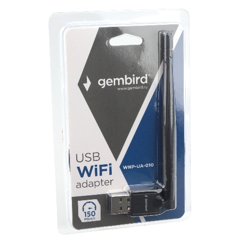 Сетевой адаптер Wi-Fi Gembird 150 Мбит, USB, 802.11b/g/n