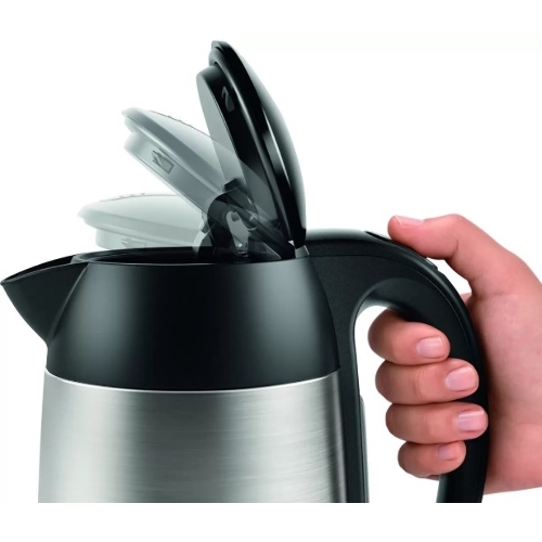 Чайник электрический Bosch TWK3P420 1.7 л, 2400 Вт, черный (корпус: нержавеющая сталь)
