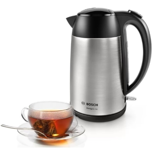 Чайник электрический Bosch TWK3P420 1.7 л, 2400 Вт, черный (корпус: нержавеющая сталь)