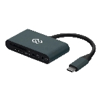Кард-ридер Digma CR-СA2512-G/темно-серый/SD/TF/micro-SD/USB Type-C/алюминий