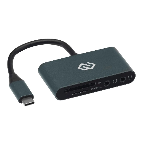 Кард-ридер Digma CR-СA2512-G/темно-серый/SD/TF/micro-SD/USB Type-C/алюминий