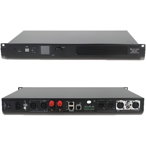 Усилитель INTREND ITAMP-1000TD двухканальный, 2x500W/4Ом, 2x300W/8Ом, мостовой режим: 1x1000W/8Ом, 1x1000W/100V, 1x600W/70V, поддержка Dante, встроенный DSP