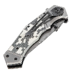 Нож складной Denzel, многоцелевой, системы Liner-Lock, с накладкой G10 на эргономичной рукоятке 79209