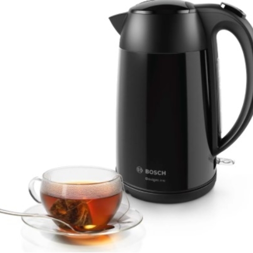 Чайник электрический Bosch TWK3P423 1.7 л, 2400 Вт, черный (корпус: нержавеющая сталь)