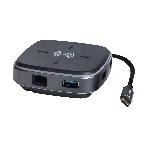 Многофункциональная док-станция Intrend ITACS-9W Type-C с беспроводной зарядкой 3 встроенных высокоскоростных USB 3.0, встроенный высокоскоростной TF и SD карт ридер, разъем RJ-45 для подключения к локальной сети HDMI 4K/30Hz, 60W Power Delivery порт,