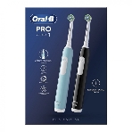 Набор электрических зубных щеток Oral-B Pro Series 1 бирюзовый/черный